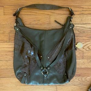 Olive green & Gold purse- From Milan, Italy.